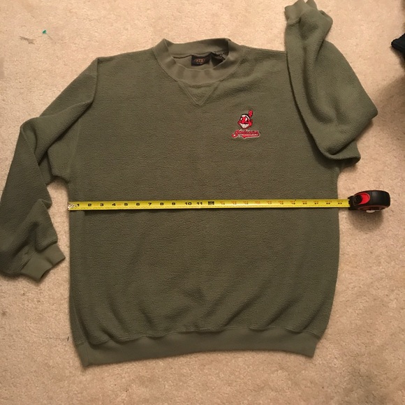 Vintage Cleveland Indians Green Cotton Pullover - Picture 4 of 8